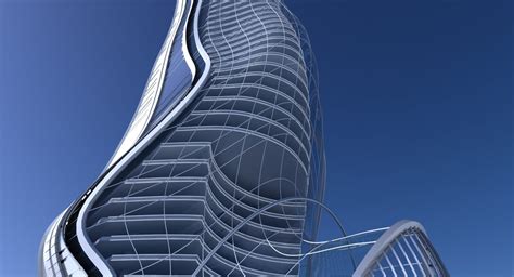Futuristic Skyscraper 11 Wirecase