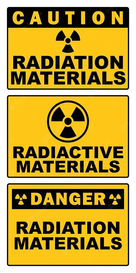 Premium Vector Caution Danger Radioactive Area Radiation Material