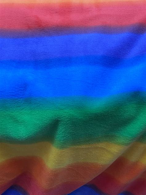 Rainbow Fleece Polar By The Yard 60 Blanket Clothes Etsy