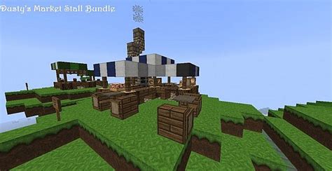 See how it is made! Dusty's Medieval Market Stall Bundle Contains 15 Different Stalls Minecraft Project