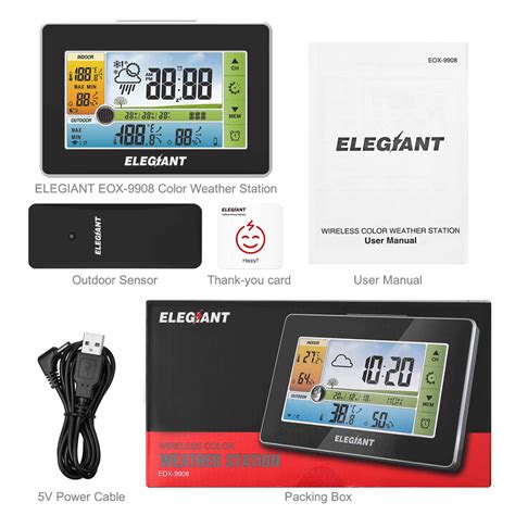 But it wasn't easy for them until they become who they are now. ELEGIANT EOX-9908 Color Wireless Weather Station