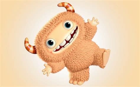 Hd Wallpaper 3d Funny Cute Monster Cartoon Wallpaper Flare