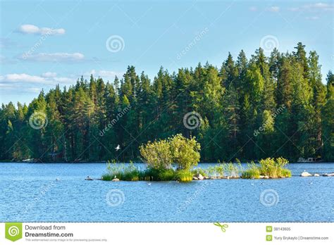 Lake Summer View Finland Stock Image Image Of Water Surface 38143605