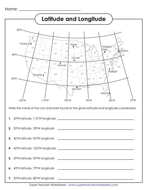 It is difficult to describe the location of a point on a sphere like the earth. Latitude And Longitude Practice Worksheet - Softagni ...