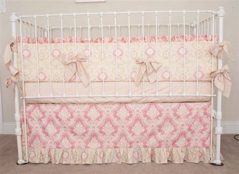 Home baby blankets bedspread bedding sets blanket gift sets comforter bedding sets coverlet bedding sets duvet cover bedding sets first year blankets fitted sheets quilt. Vintage Floral Rose Pink and Ivory Baby Girl Crib Bedding ...