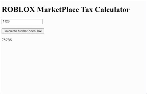 Roblox Tax Calculator Replit