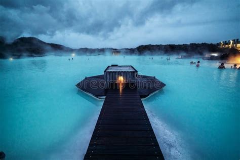 Geothermal Spa Blue Lagoon In Reykjavik Iceland Stock Image Image Of