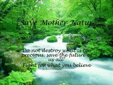 Ppt Save Mother Nature Powerpoint Presentation Free Download Id
