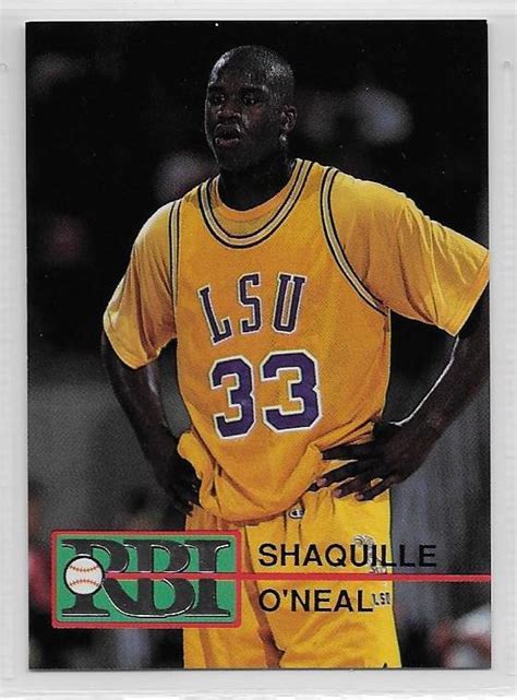 Maybe you would like to learn more about one of these? Shaquille O'Neal Shaq RBI Pre Rookie Card LSU 1992/1993 ? - Basketball Cards