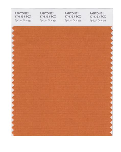 Pantone Smart Color Swatch Card 17 1353 Tcx Apricot Orange Columbia