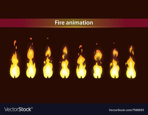 Vector Fireball Animation Sprite Sheet For Game Or Ca