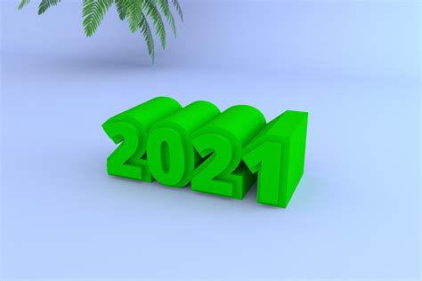 2020 2021 Change Concept Represents The New Year Symbol 3d