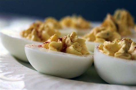 Low carb deviled eggs without vinegar are a nice change from the standard plain egg. Fresh deviled egg recipe low calorie weekly recipe updates ...