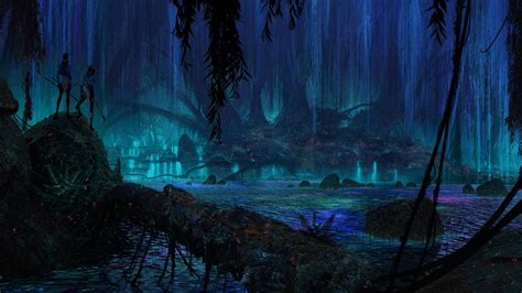 Pandoran Night Forest Fantasy Landscape Avatar Movie Avatar