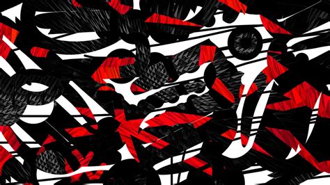 Download Wallpaper 1920x1080 Shapes Lines Red Black Abstraction Full Hd Hdtv Fhd 1080p Hd