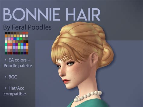 Feralpoodles Bonnie Hair Ts4 Maxis Match Cc Simblr Diary