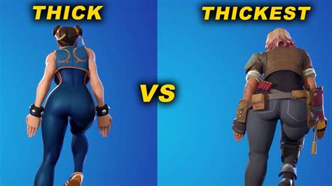 Thick Vs Thickest Skin Fortnite Dance Battle Youtube