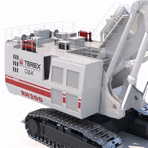 Mining Excavator Terex Rh200 Fs 3d Model Cgtrader