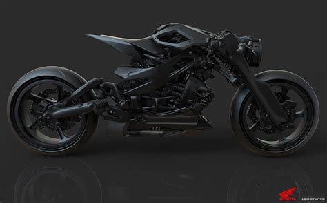Futuristic Honda Neo Fighter Motorcycle Made From Spare Robot Parts
