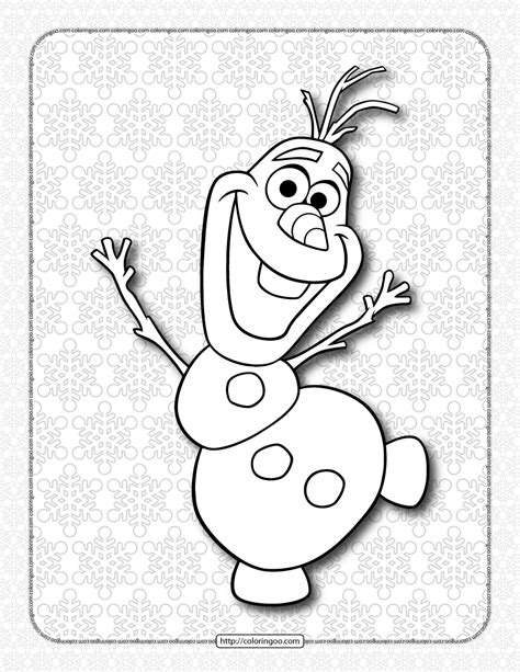 Kleurplaat Olaf Frozen