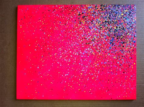 But, it takes courage to start something new, when you're a brand new beginner. 16x20 Paint Splatter Canvas
