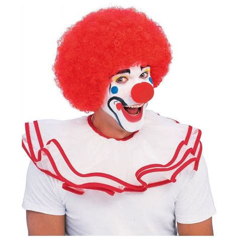 Adults Red Curly Afro Clown Unisex Fancy Dress Wig Accessory Roter
