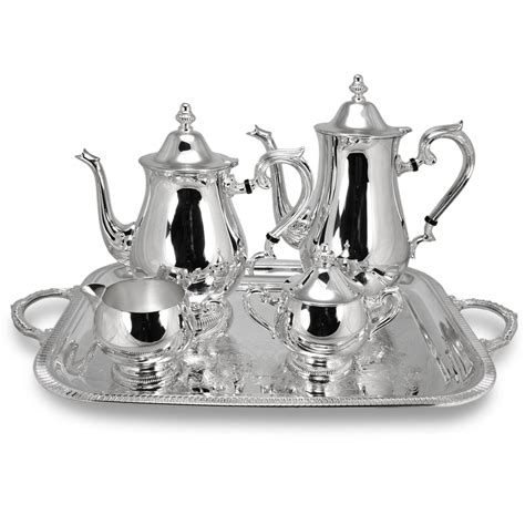 Silver Plated Tea Sets And Meriden Britannia Silver Plate Tea Set With Tray