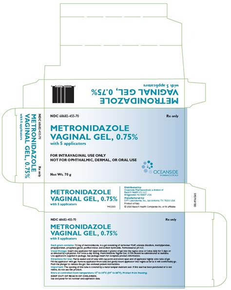 Ndc 68682 455 Metronidazole Images Packaging Labeling And Appearance