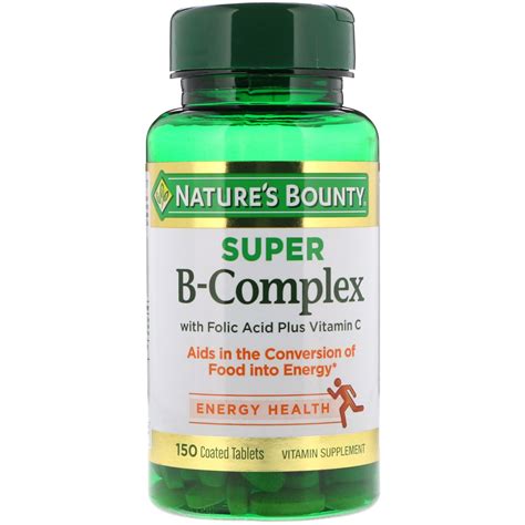 Natures Bounty Super B Complex With Folic Acid Plus Vitamin C 150