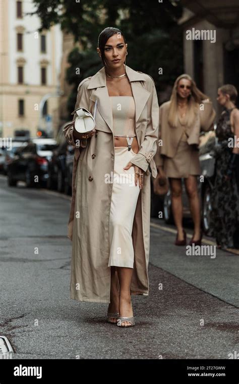 Giulia Gaudino Outside Max Mara Show During Milan Fashion Week