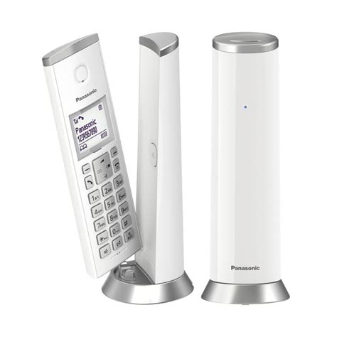 Teléfono Duo Inalámbrico Panasonic Kx Tgk212spw Blanco Diseño Vertical