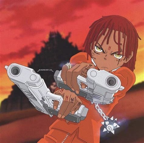 Pin By Residential Uan On Just Cool Characters Anime Rapper Rapper Art Trippie Redd