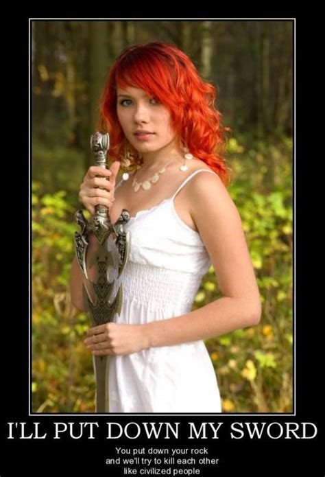 Ill Put Down My Sword Princess Bride Warrior Woman Redhead