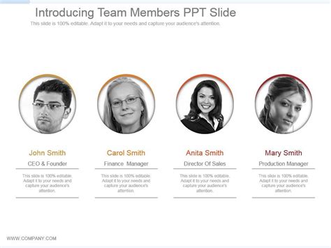 Introducing Team Members Ppt Slide Powerpoint Templates Download