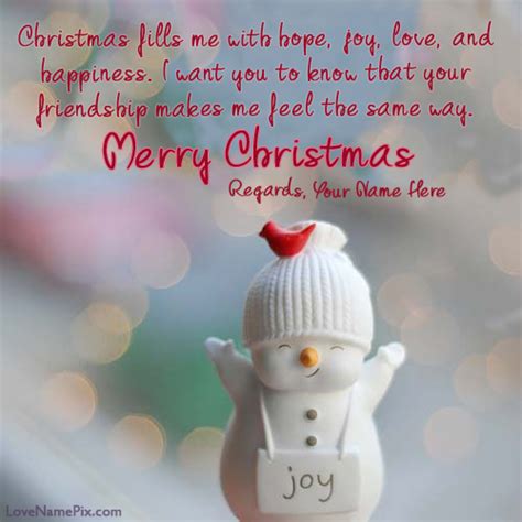 Merry Christmas Wishes For Friends With Name Editing