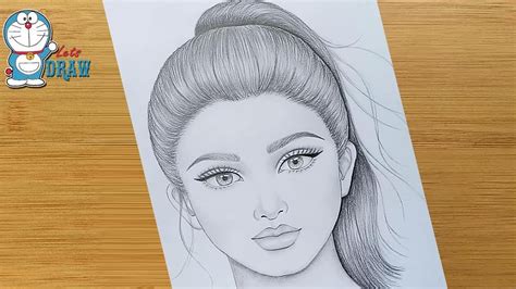 Visit my youtube channel to learn drawing and coloring. How to draw a girl with ponytail hairstyle || Pencil ...