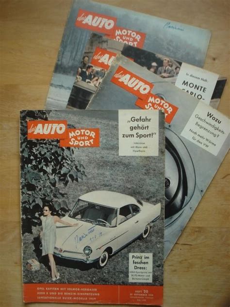Das Auto Motor Und Sport 4 Hefte Aus Dem Jahr 1958 Broschur 1958