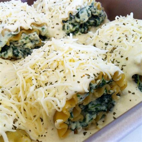 Spinach Alfredo Lasagna Roll Ups Canning And Cooking At Home