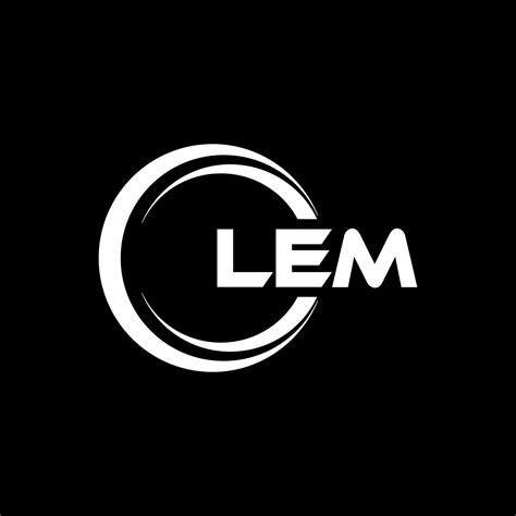 Lem Letter Logo Design In Illustration Vector Logo Calligraphy