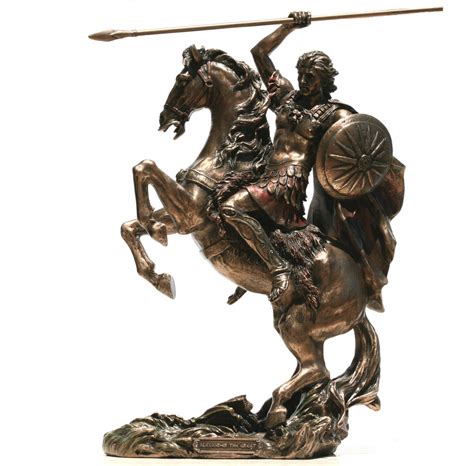 Alexander The Great Greek King Warrior Statue Sculpture Figure Bronze