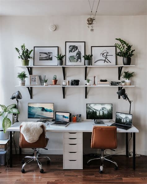 Dual Workspace Inspiration His And Hers Workspace Ikea Hacks Office