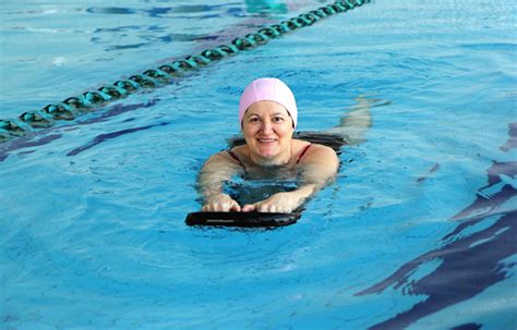 Middle Aged Woman In Swimming Pool Stock Photo Download Image Now