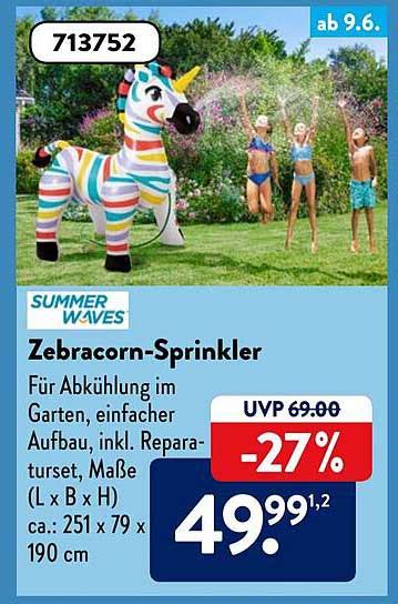 Summer Waves Zebracorn Sprinkler Angebot Bei Aldi SÜd 1prospektede