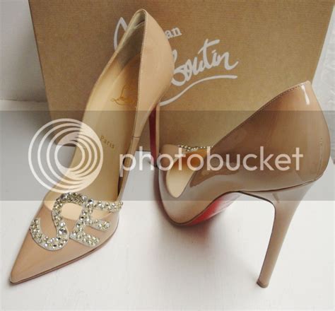 Christian Louboutin Sex Nude Patent 120 Strass Crystals Pumps Heels