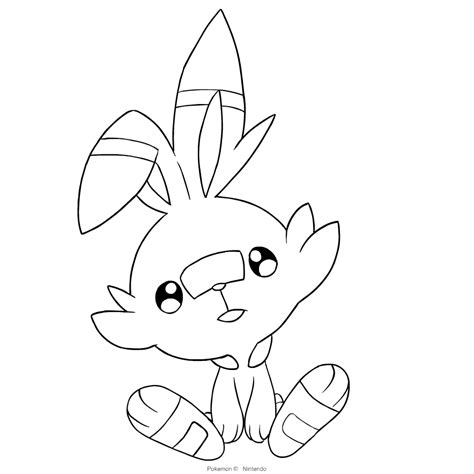 Pokemon Score Bunny Coloring Page Coloring Pages