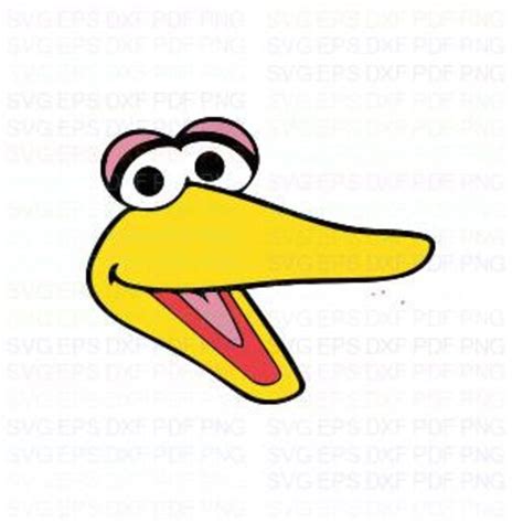 Big Bird Face 2 Sesame Street Svg Dxf Eps Pdf Png Cricut Etsy