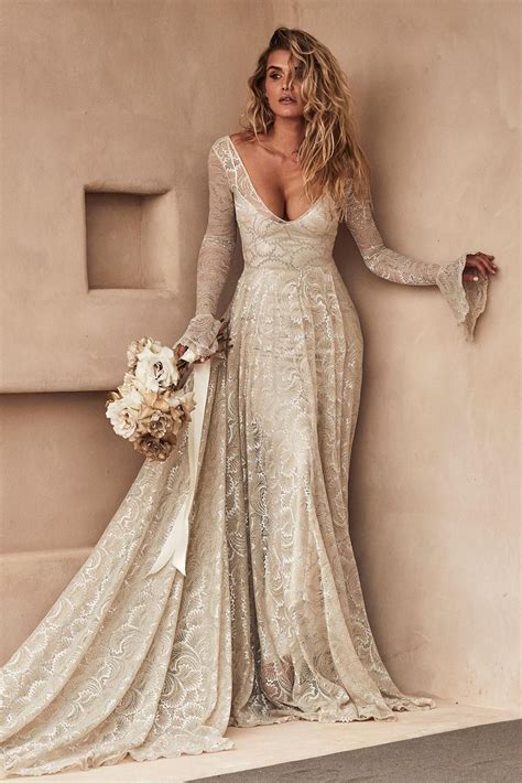 Bea Grace Loves Lace Chic Bridal Dress Bohemian Wedding Dresses