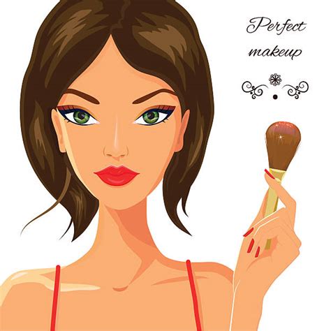 Best Woman Putting On Makeup Illustrations Royalty Free Vector