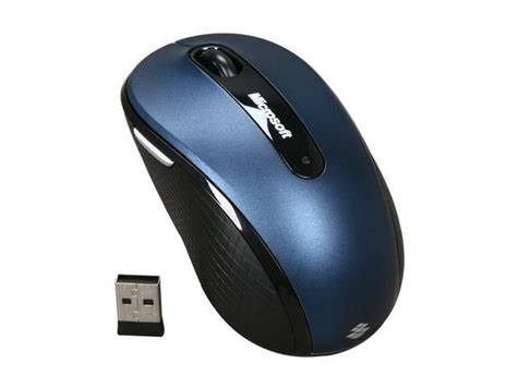 Open Box Microsoft Wireless Mobile Mouse 4000 Blue Rf Wireless Mouse
