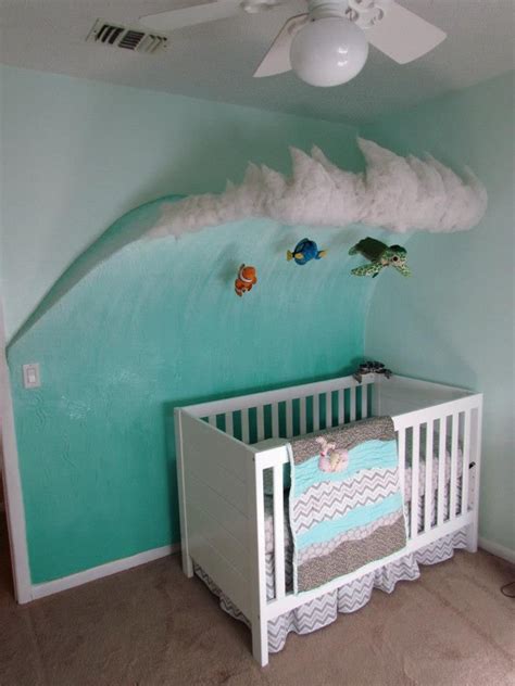 Spend every special occasion with those who matter most. 3-D wave for baby's nursery! Some thin plywood and spackle ...